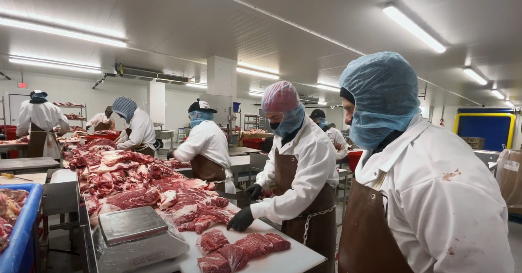 Hand-cut butchery at the Princeton facility
